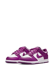 Nike Purple/White Junior Dunk Low Shoes - Image 3 of 8