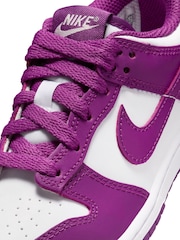 Nike Purple/White Junior Dunk Low Shoes - Image 7 of 8