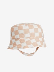 Neutral Checkerboard Baby Bucket Hat (0mths-2yrs) - Image 3 of 4