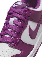 Fioletowa/biała - Nike Youth Dunk Low Trainers - Image 11 of 12