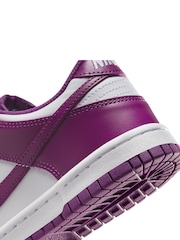 Fioletowa/biała - Nike Youth Dunk Low Trainers - Image 12 of 12