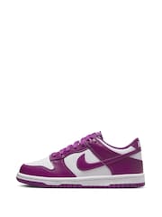 Fioletowa/biała - Nike Youth Dunk Low Trainers - Image 5 of 12