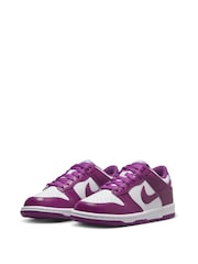 Fioletowa/biała - Nike Youth Dunk Low Trainers - Image 6 of 12