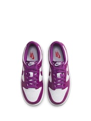 Fioletowa/biała - Nike Youth Dunk Low Trainers - Image 7 of 12