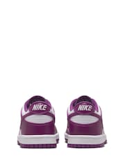 Fioletowa/biała - Nike Youth Dunk Low Trainers - Image 8 of 12