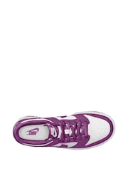 Fioletowa/biała - Nike Youth Dunk Low Trainers - Image 9 of 12