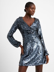 French Connection Bisma Seqin Wrap Dress - Image 3 of 4