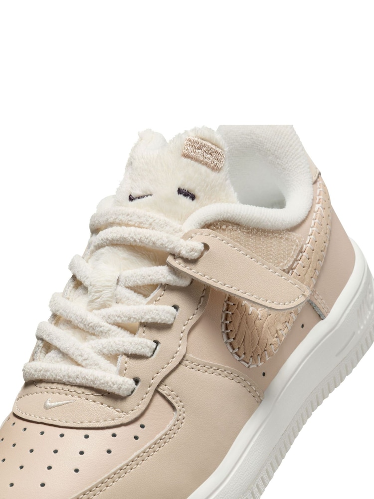 Nike Natural Sanddrift Little Kids Force 1 Low EasyOn Shoes - Image 12 of 12