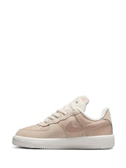 Nike Natural Sanddrift Little Kids Force 1 Low EasyOn Shoes - Image 4 of 12