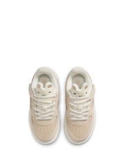 Nike Natural Sanddrift Little Kids Force 1 Low EasyOn Shoes - Image 5 of 12