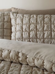 Catherine Lansfield Natural Cosy Puffer Duvet Cover Set - Image 2 of 4