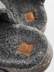 Grey Felt Buckle Mule Slippers - Image 5 of 6