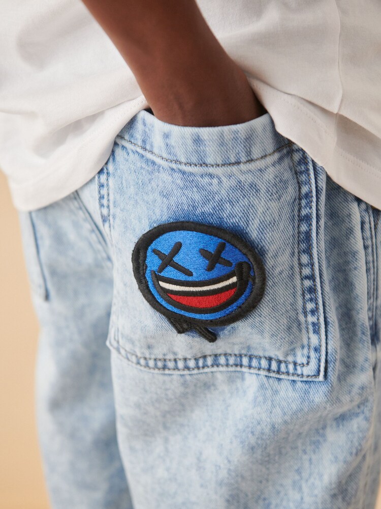Bleu clair - Short en jean graffiti (3-16 ans) - Image 5 of 7