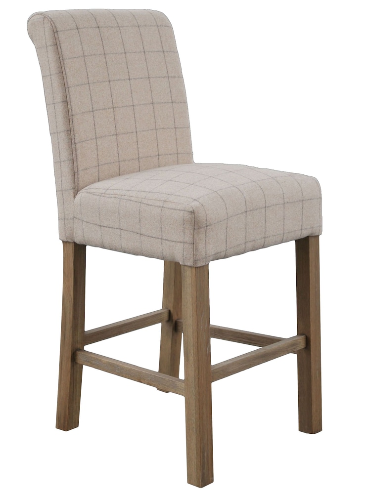 K Interiors Natural Embleton Wool Bar Stool - Image 1 of 1