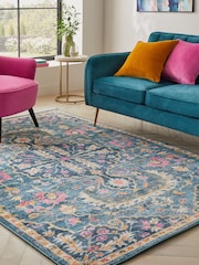 Blue Bright Kesha Oriental Rug - Image 1 of 6