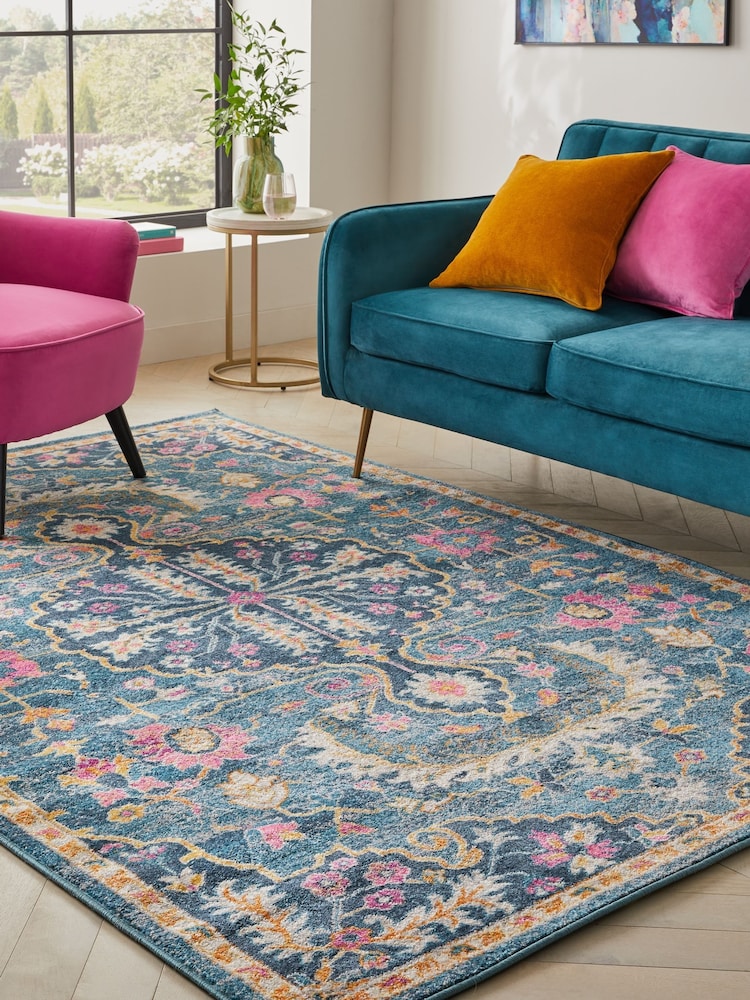 Blue Bright Kesha Oriental Rug - Image 1 of 6