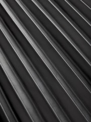 Black PU Pleated Midi Skirt - Image 6 of 6