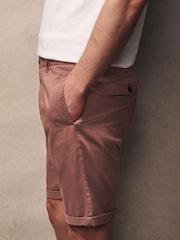 Pink Slim Fit Premium Laundered Stretch Chino Shorts - Image 5 of 10