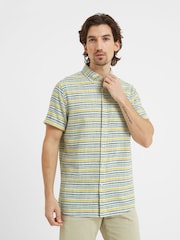 Tog 24 Blue Harold Short Sleeve 100% Cotton Stripe Shirt - Image 1 of 7