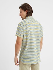 Tog 24 Blue Harold Short Sleeve 100% Cotton Stripe Shirt - Image 2 of 7