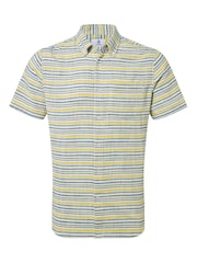 Tog 24 Blue Harold Short Sleeve 100% Cotton Stripe Shirt - Image 7 of 7
