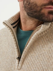 FatFace Natural Calder Half Neck Jumper - Image 4 of 6