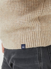 FatFace Natural Calder Half Neck Jumper - Image 5 of 6