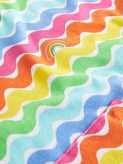 Little Bird by Jools Oliver Multi Pastel Rainbow 100% Cotton Hooded Towelling Beach Poncho - Image 8 of 9