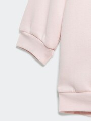 adidas Pink Kids Essentials Allover Print  Sweat Top Legging Set - Image 4 of 8