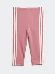 adidas Pink Kids Essentials Allover Print  Sweat Top Legging Set - Image 6 of 8