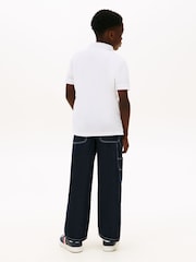 Tommy Hilfiger White Regular Fit Textured Polo Shirt - Image 2 of 5