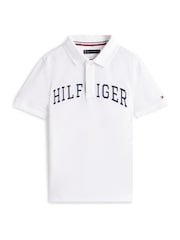 Tommy Hilfiger White Regular Fit Textured Polo Shirt - Image 5 of 5