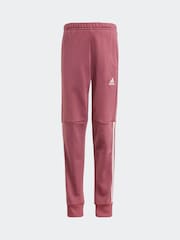 adidas Pink Kids Tiberio 3-Stripes Colorblock Shiny Tracksuit - Image 8 of 8