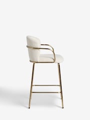 Casual Boucle Oyster Hugh Bar Stool - Image 6 of 9