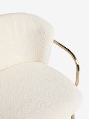 Casual Boucle Oyster Hugh Bar Stool - Image 8 of 9