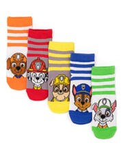 Vanilla Underground Yellow Paw Patrol Multicoloured Boys Multi-Character Face Graphic Calf Socks Set of 5 - Image 1 of 5