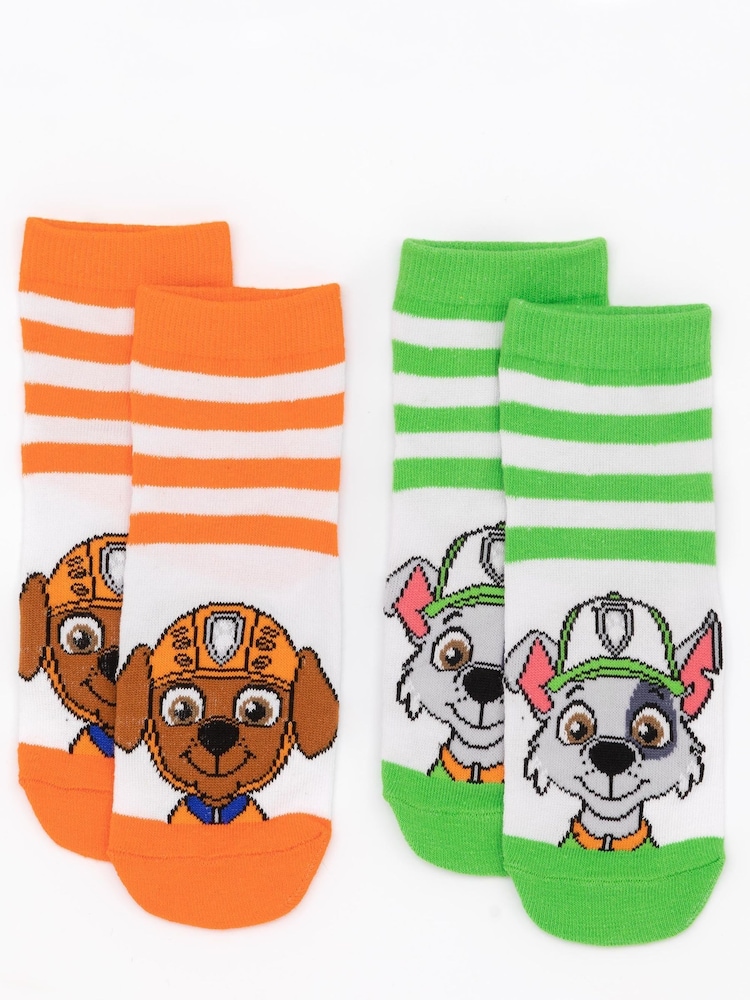 Vanilla Underground Yellow Paw Patrol Multicoloured Boys Multi-Character Face Graphic Calf Socks Set of 5 - Image 2 of 5