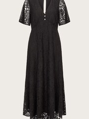Monsoon Lace Tea Black Dress - Image 5 of 5