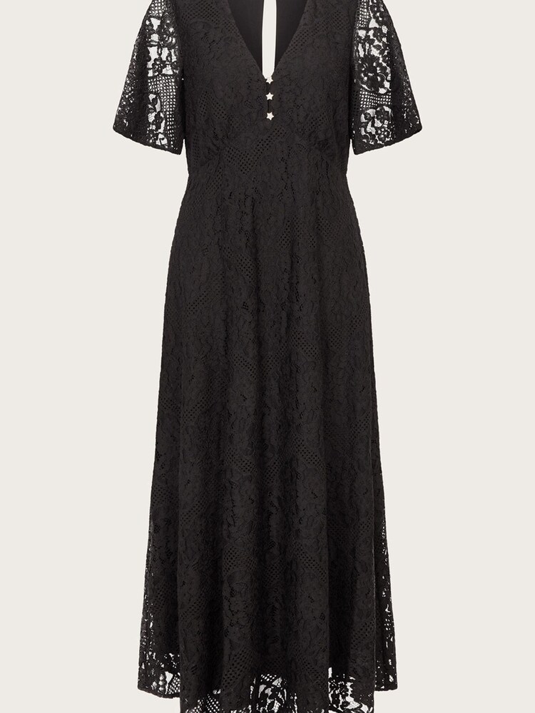 Monsoon Lace Tea Black Dress - Image 5 of 5