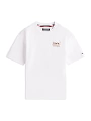 Tommy Hilfiger White Back Graphic Crew Neck T-Shirt - Image 5 of 5