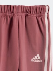 adidas Pink Infants 3-Stripes Colourblock Shiny Tracksuit - Image 8 of 8