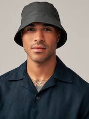 Grey Textured Seersucker Bucket Hat - Image 1 of 4