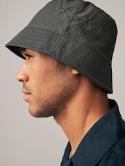 Grey Textured Seersucker Bucket Hat - Image 2 of 4
