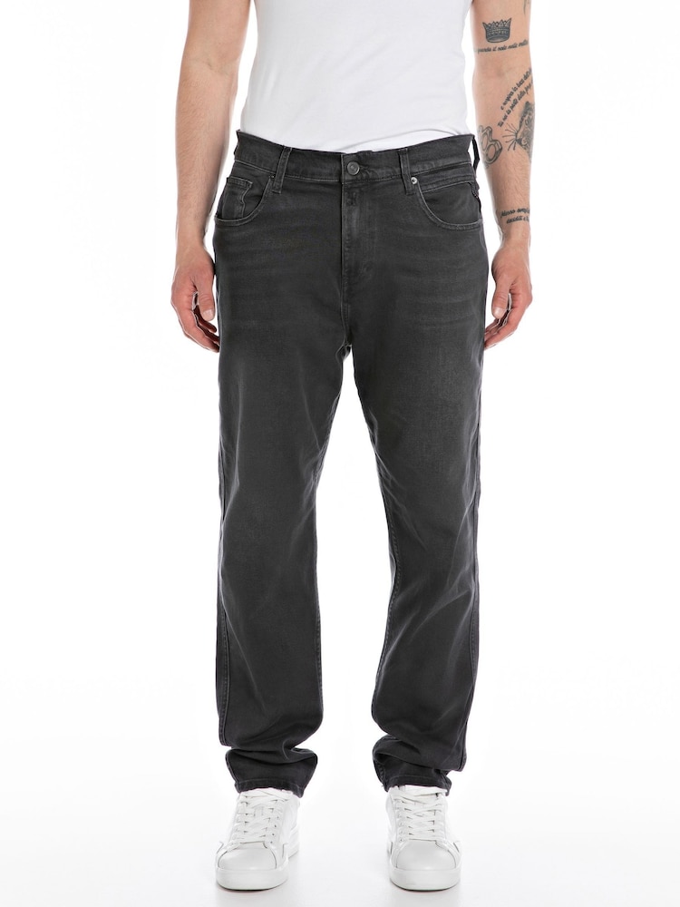 Replay Black Sandot Regular Tapered Jeans - Image 1 of 5