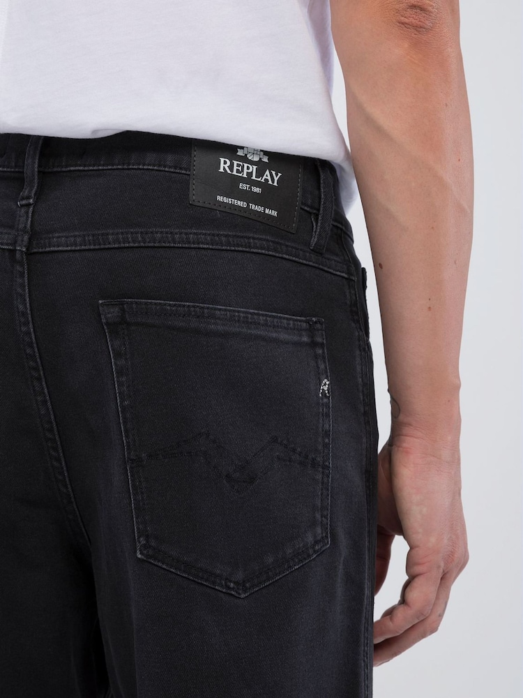 Replay Black Sandot Regular Tapered Jeans - Image 5 of 5