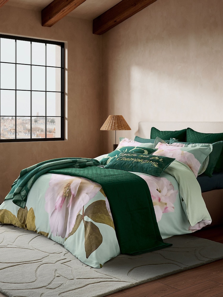 Ted Baker Green Wake Me For Champagne Cushion - Image 2 of 5