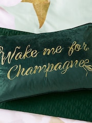 Ted Baker Green Wake Me For Champagne Cushion - Image 4 of 5