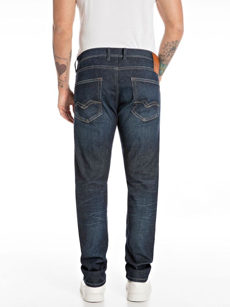 Replay Dark Blue Grover Hyperflex Straight Fit Jeans - Image 2 of 3