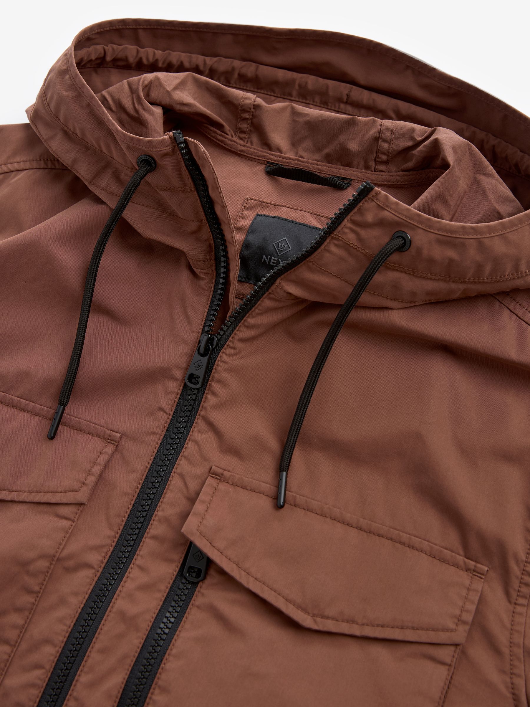 Buy Rust Brown Hooded Utility Shacket from Next Luxembourg