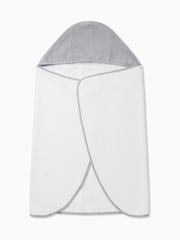 MORI Kids Hooded Organic Cotton White Towel - Image 1 of 3